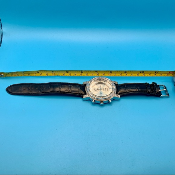 ICE STAR 4326 Men’s Quartz Bling Wristwatch Crystals Faux  MOP Multi Dials Works - Picture 14 of 16